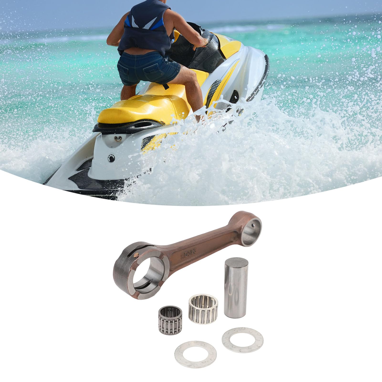 Kit de Biela, KIMISS 66E 11650 00 Reemplazo de Biela de Motor Fueraborda de Aleación de Acero para Waverunner GP800R XL800 XLT800 GP1200R XLT1200 XA1200AA GP1300R