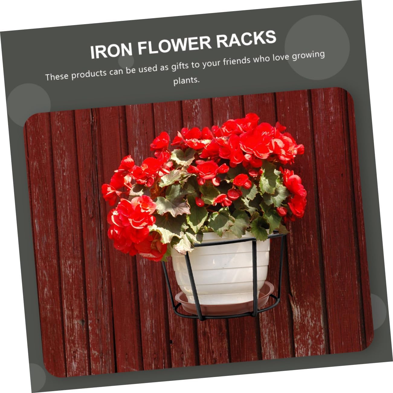 Toyvian 3sets Iron Flowerpot Racks Hanging Holders for Balcony and Windowsill Plant Stands for Flower Resistant Design