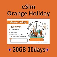 Vista 9 de Orange Holiday Worldwide Tarjeta SIM prepagada de 20 GB de datos de Internet durante 30 días en 4G/LTE Conexión compartida de datos permitida