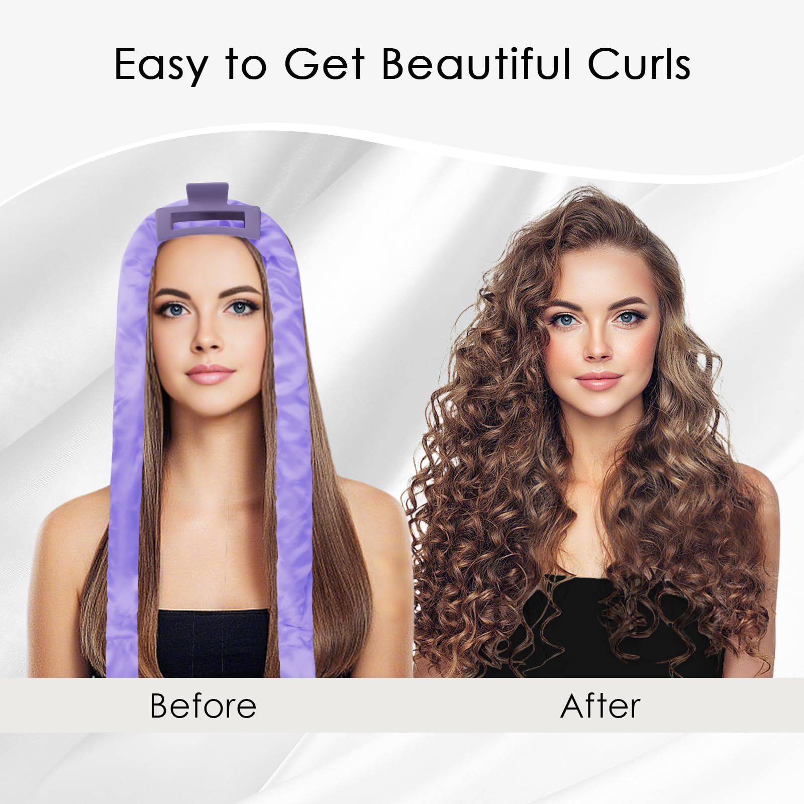 weiwei 70" Satin Heatless Curlers Hair Curler - Image 3