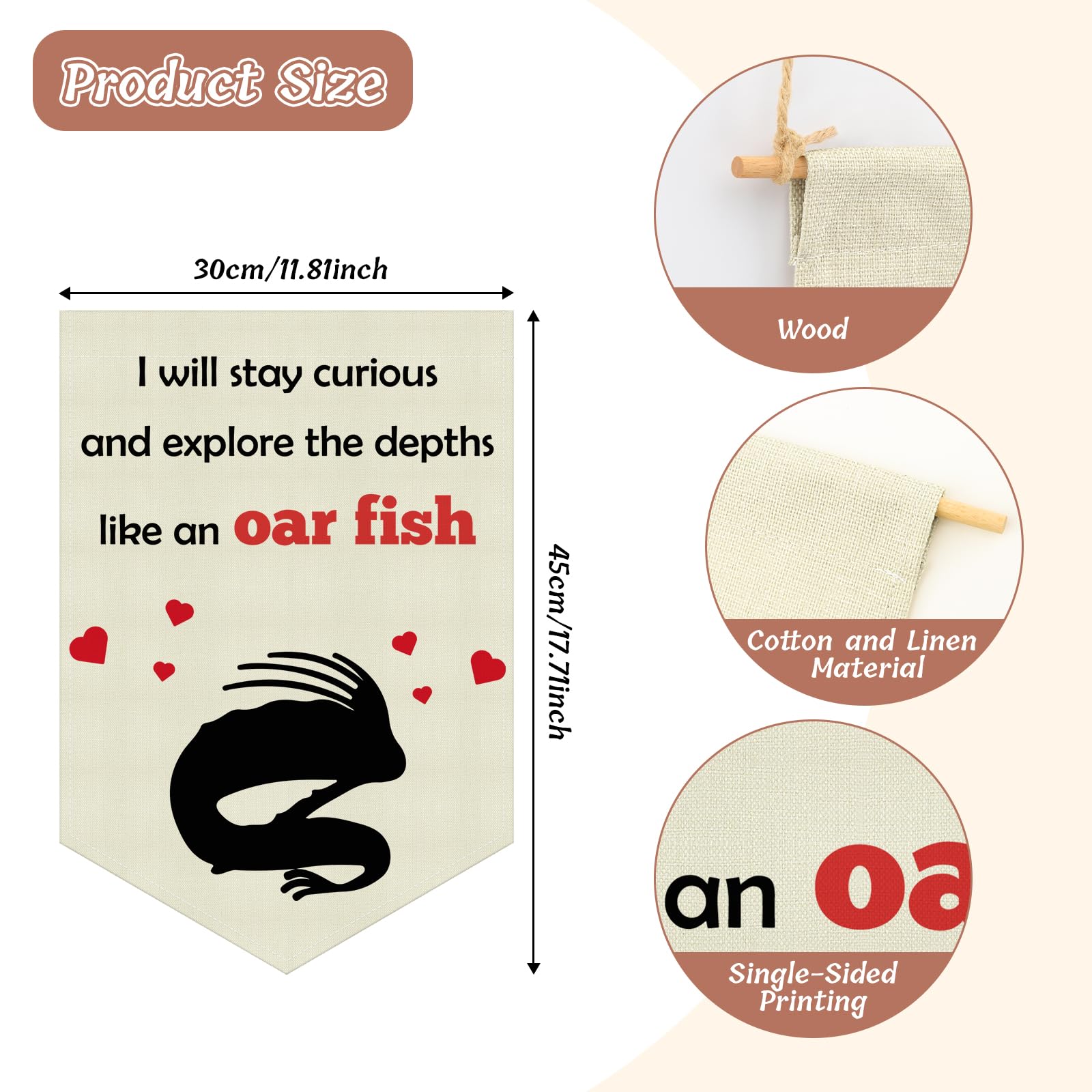 Fish Themed Gifts for Kids Hanging Pennant Flag Banner Ocean Animal Themed Gifts for Fish Lover Sea Animals Decor Ocean Wall Sign Decor Gift for Nursery Bedroom Playroom Game Room Front Door