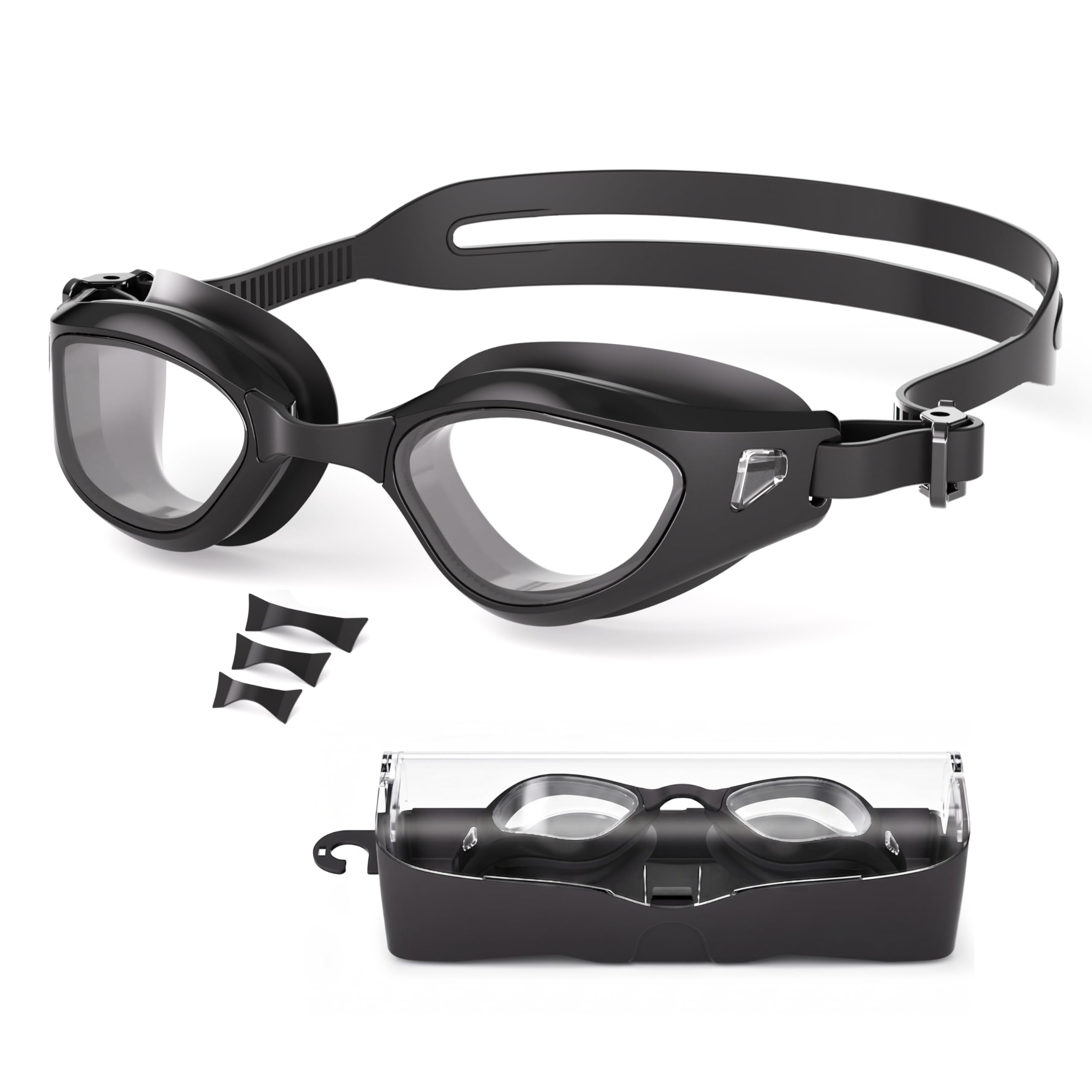 Schwimmbrille für Erwachsene, Anti-Beschlag-Schwimmbrille für Männer, Frauen, Jugendliche, auslaufsichere HD-Gläser mit UV-Schutz