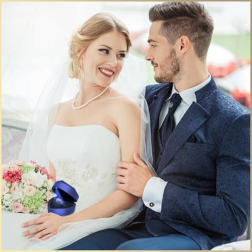 Miniatura 6 de Blue Sixpence Coin Caja de regalo de boda para novia, madre de la novia, zapato de boda