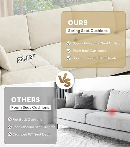 Miniatura 7 de Tbfit Sofá biplaza de 59 pulgadas, Sofá Pequeño de Chenilla, Sofá biplaza con 2 almohadas para espacios pequeños, dormitorio y sala de estar, color