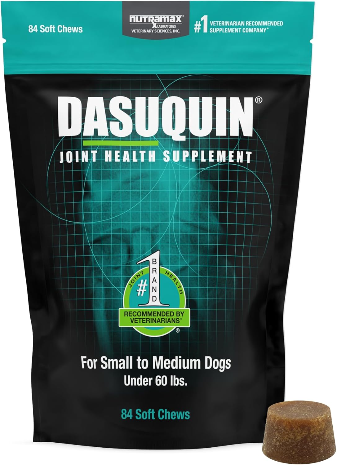Nutramax Dasuquin for Small to Medium Dogs, Joint Health Supplement, Contains Glucosamine for Dogs, Plus Chondroitin, ASU and More, Supports Healthy Joints, Soft Chews, 84 Count Nutramax Dasuquin for Small to Medium Dogs, Joint Health Supplement, Contains Glucosamine for Dogs, Plus Chondroitin, ASU and More, Supports Healthy Joints, Soft Chews, 84 Count