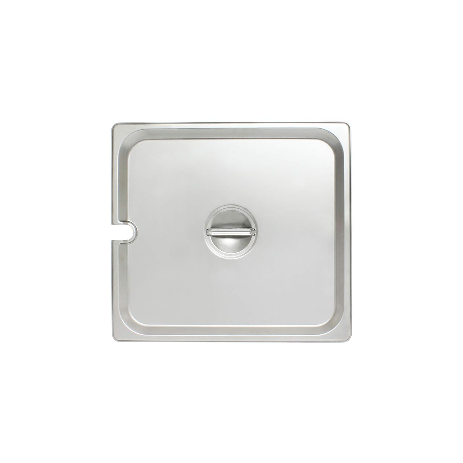 FSE Steam Table Pan Cover Set, 2/3 Size, Slotted with Handle, Reinforced Corners, 24 Gauge, Stainless Steel, NSF, Dishwasher Safe, (Set of 12)