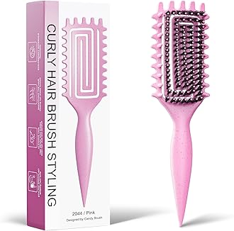 Curly Hair Brush(Pink)