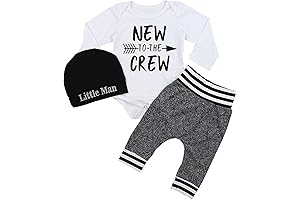 Newborn Baby Boy Clothes New to The Crew Onesie Set