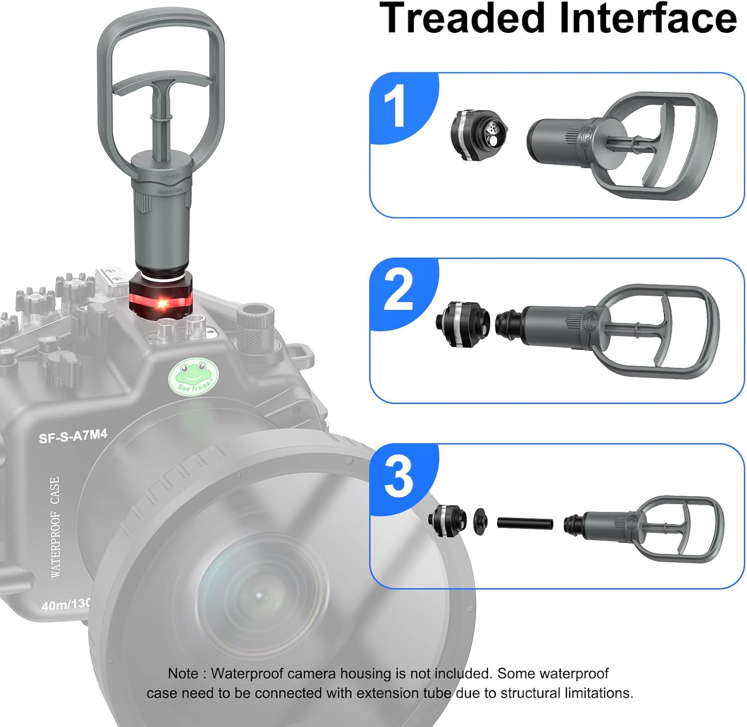 Sea Frogs Pre-Dive Vacuum Leak Check Device System, Vacuum Alarm Detection System, Underwater Vacuum Pump, Portable VPS-100 Waterproof Vacuum Pump System for Underwater Housing Case Sealing Testing