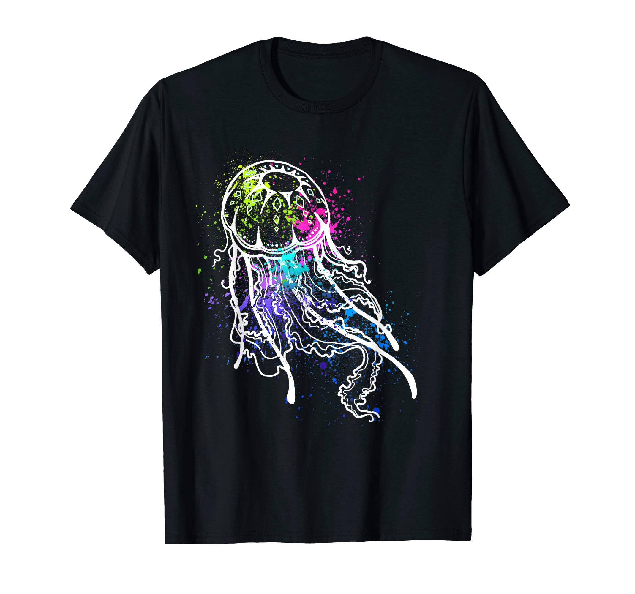 Messy DesignsColourful paint Splashed Jellyfish T-Shirt