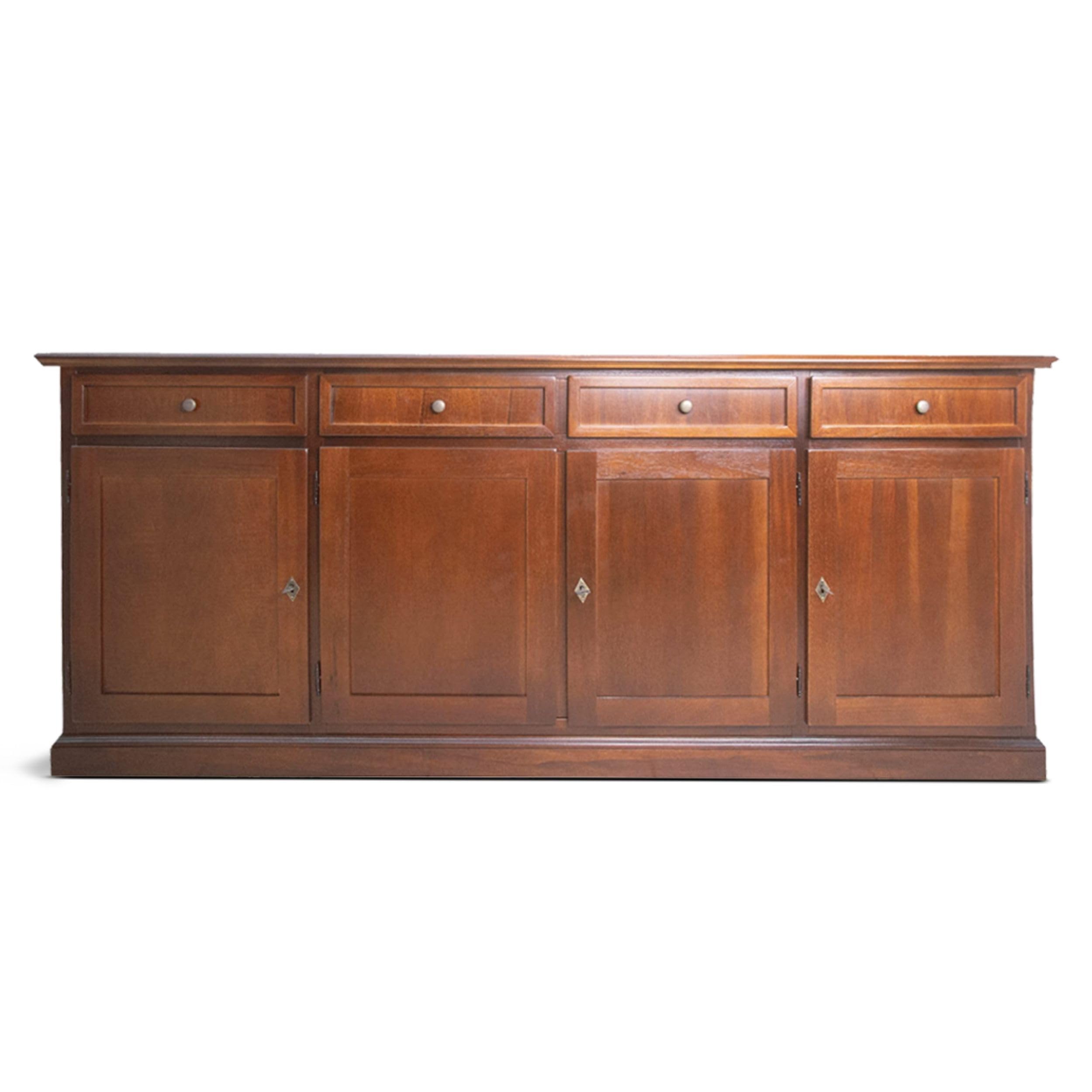 Mar.c.a. Design - Credenza Soggiorno in Legno di Pioppo, Stile Classico Arte Povera Elegante e Funzionale, Mobile Made in Italy