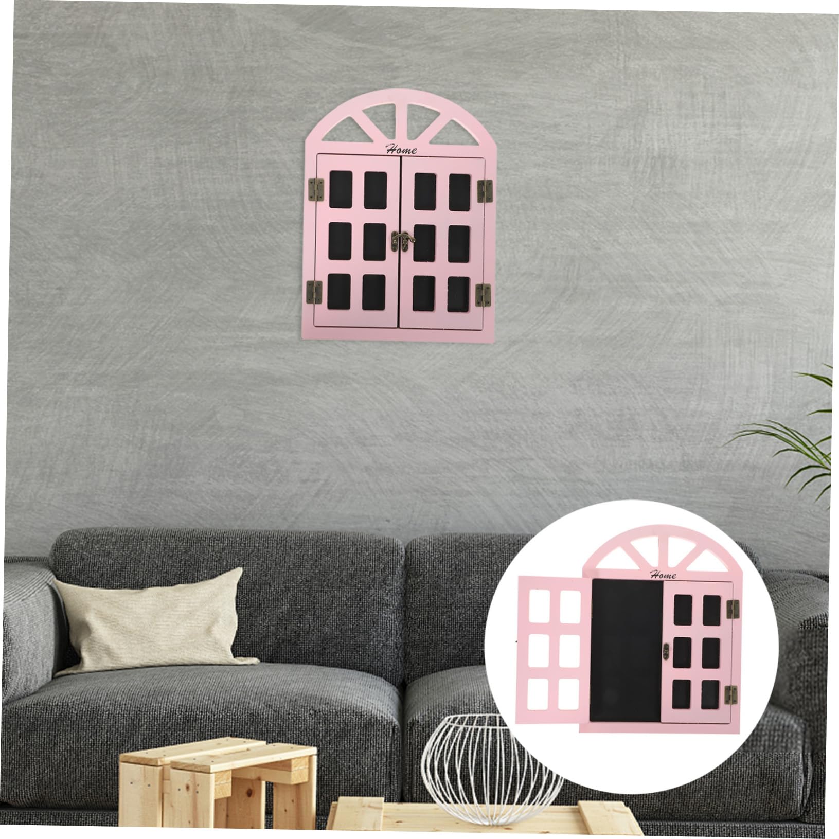 Kleine Holz Kreidetafel zum Aufhängen, Rosa, 1 Stück | Dekorative Fensteroptik für Hochzeit und Zuhause, Beschreibbar, Wiederverwendbar, Leicht zu Reinigen
