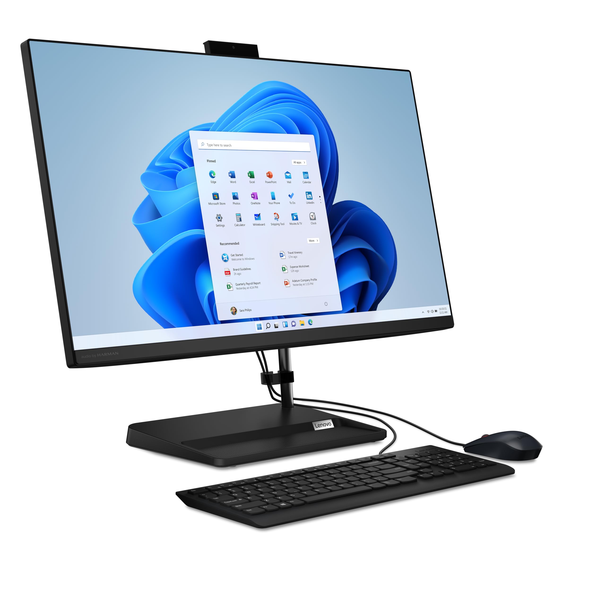 Lenovo IdeaCentre 3 All in One | 27" Full HD Display | AMD Ryzen 7 7730U | 16GB RAM | 1TB SSD | AMD Radeon Grafik | Windows 11 Home | QWERTZ | schwarz | inkl. Tastatur & Maus | 3 Monate Premium Care