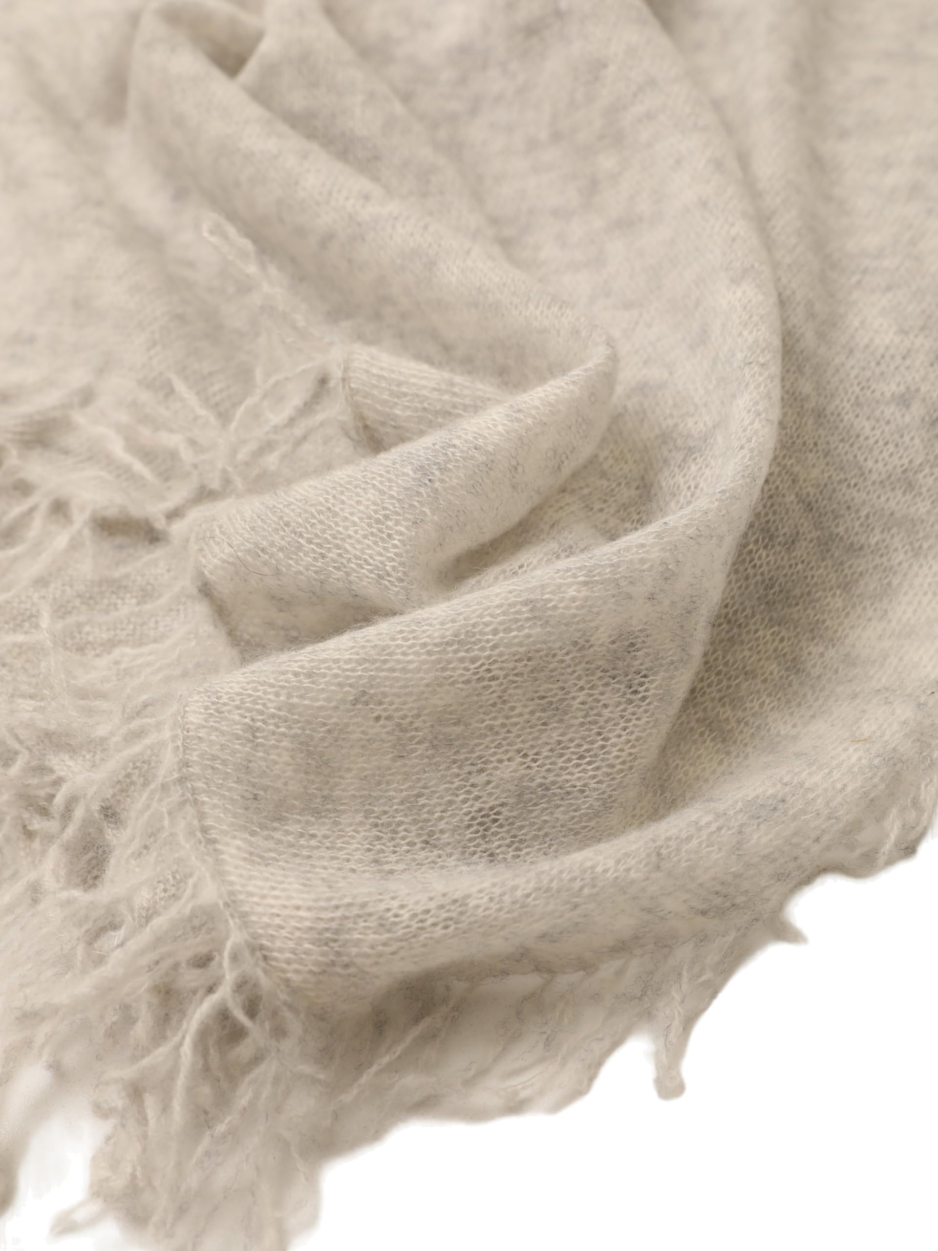 Stola 200×70 cm in Cashmere 100% – Morbidissima, ultra-leggera e soffice come una nuvola, sciarpa elegante con frange per donna