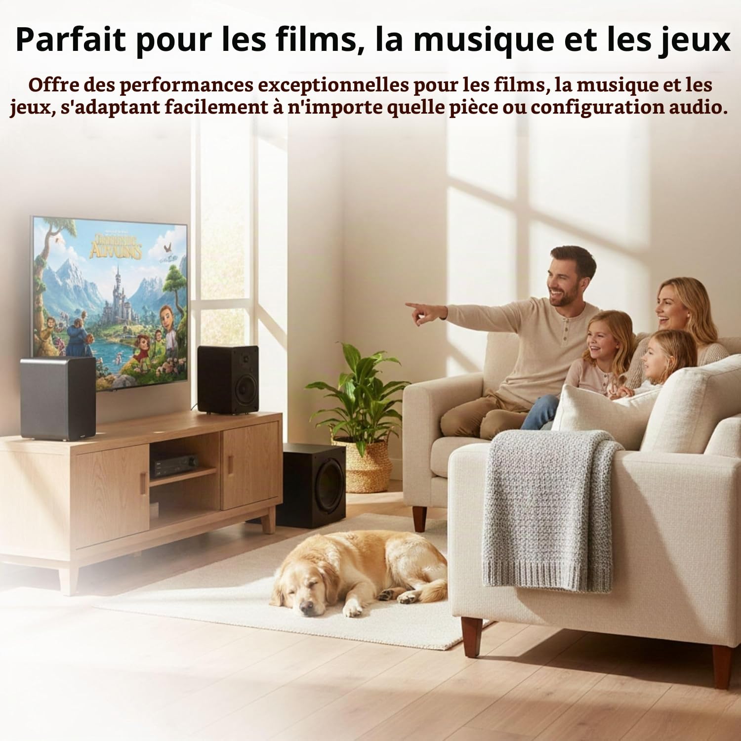 VULKKANO SUB12 Caisson De Basse Actif 12 Pouces, Fréquence 40 Hz-200 Hz, 200 W