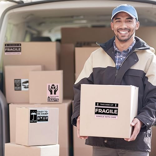 Miniatura 6 de Etiquetas adhesivas térmicas de círculo rosa de 2 pulgadas+etiquetas de envío rosadas