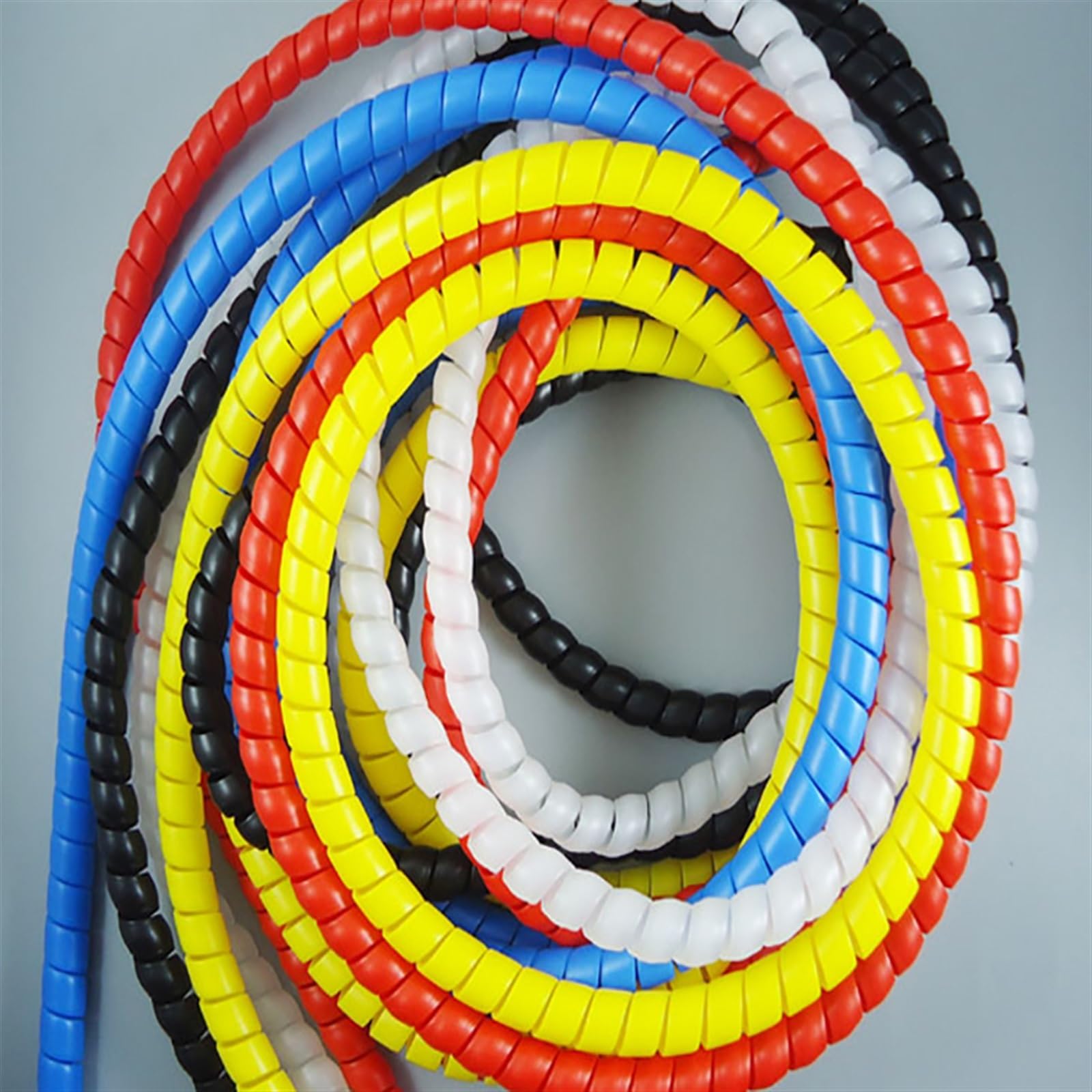 ELLANA Spiral Protector 2 Meter Pipe Wire Protective Sleeve 8mm 10mm 12mm 14mm 16mm Spiral Wrap Sleeving Tube Flame Retardant Cable Sleeves Band Winding Wraps Cable(Purple,16mm Inside Diameter)