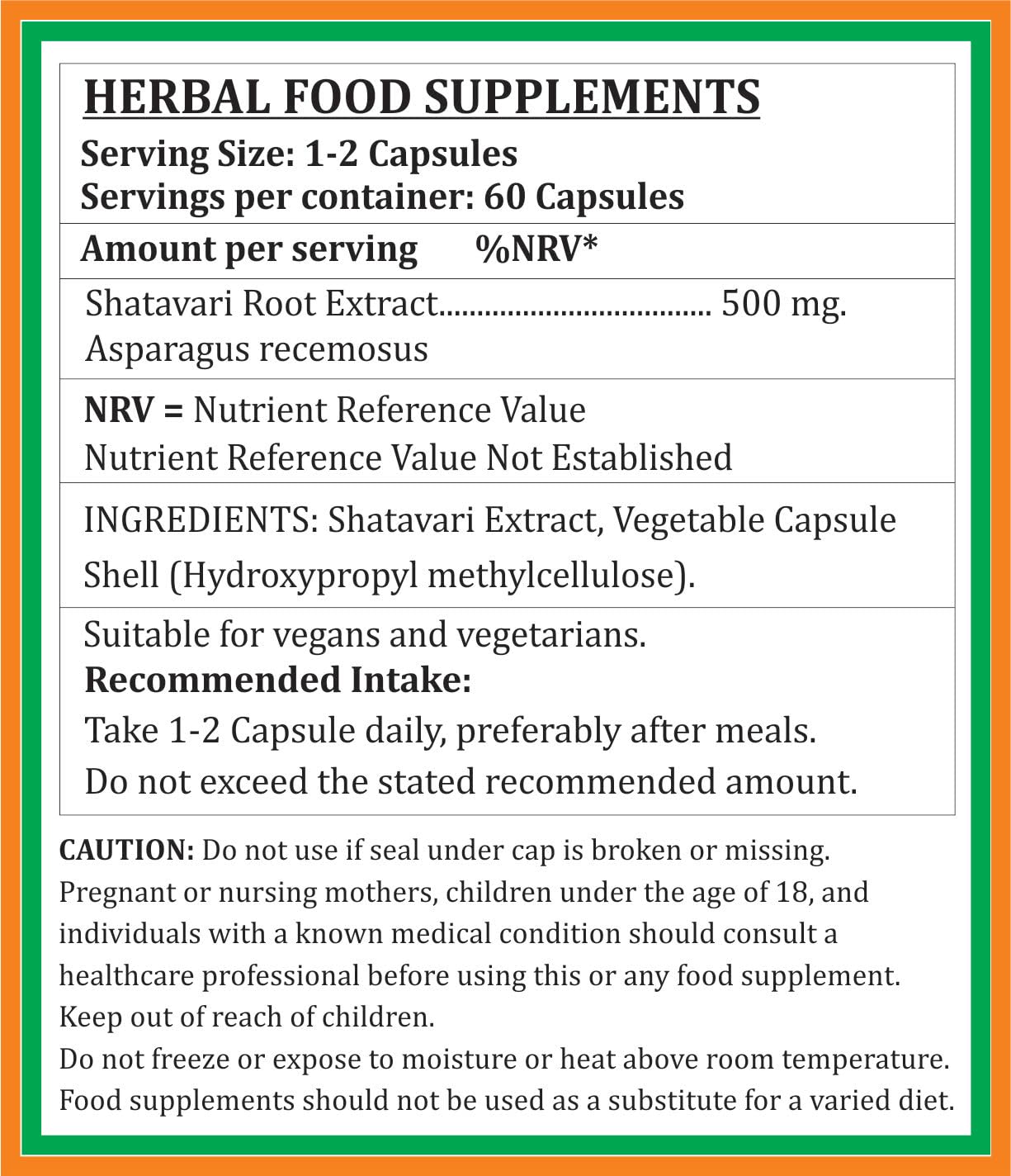 Asparagus Racemosus (Shatavari) Extract Capsules | Highest Potency, 100% Herbal Product | Pack of 60 X 500 mg. Veg. Capsules (Pack of 1 Bottle) — Amazon image 5
