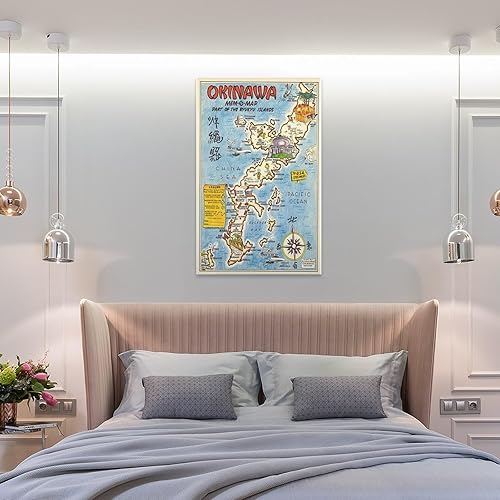 Miniatura 8 de Póster de mapa de Okinawa, Japón  Islas Ryukyu  Póster de 1945 en lienzo para pared, sala de estar, póster artístico, póster de arte de pared,