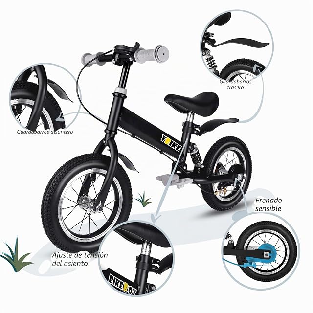 Foto 2 de 6 de YBIKE Bicicleta Sin Pedales para Niños,Bicicleta Niño Dos en Uno para con Pedales,Amortiguadores,12 14…