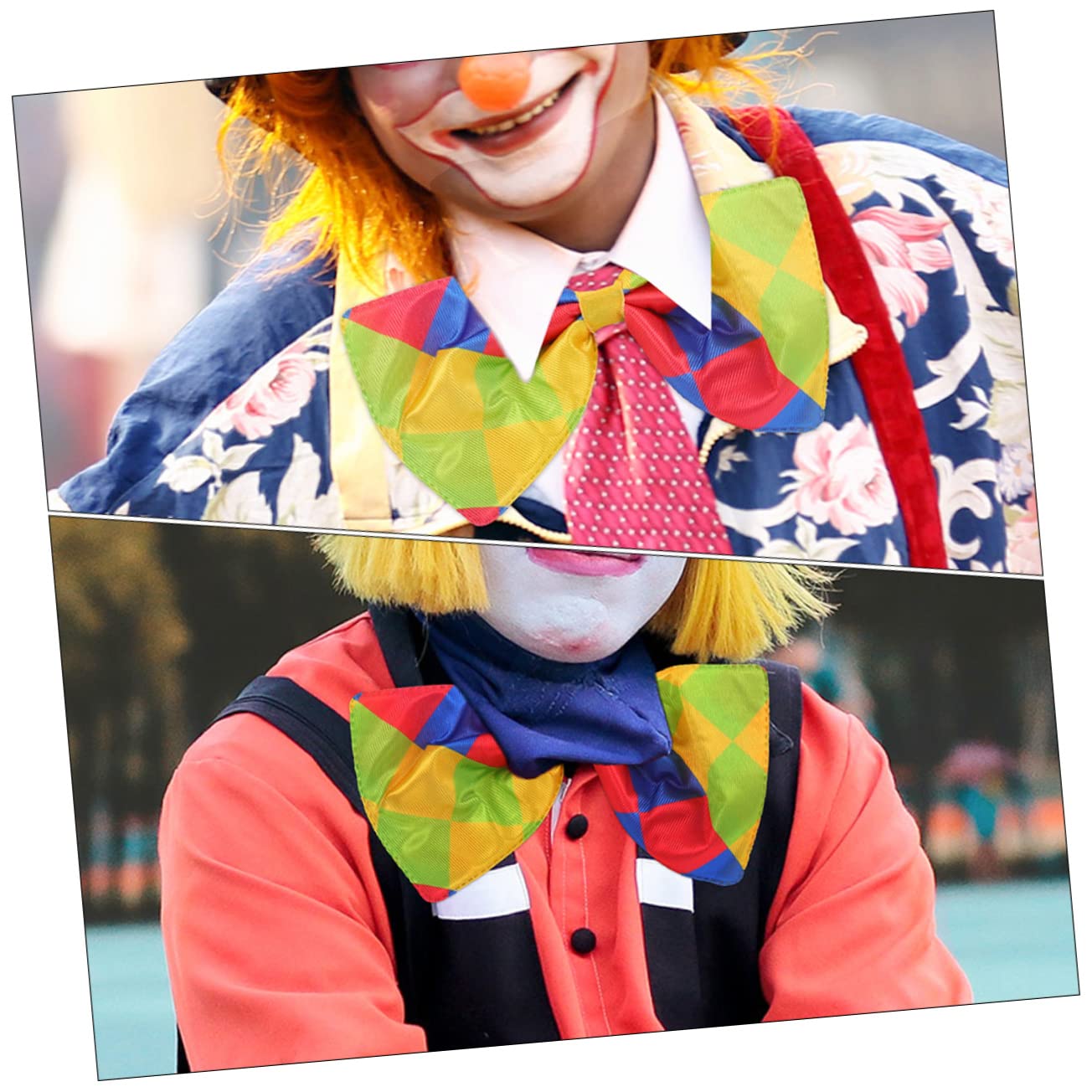 Ipetboom Halloween Clown Bow Ties 3 Pack Jumbo Bowknot Ties for Costume Stage Party Masquerade Craftsmanship