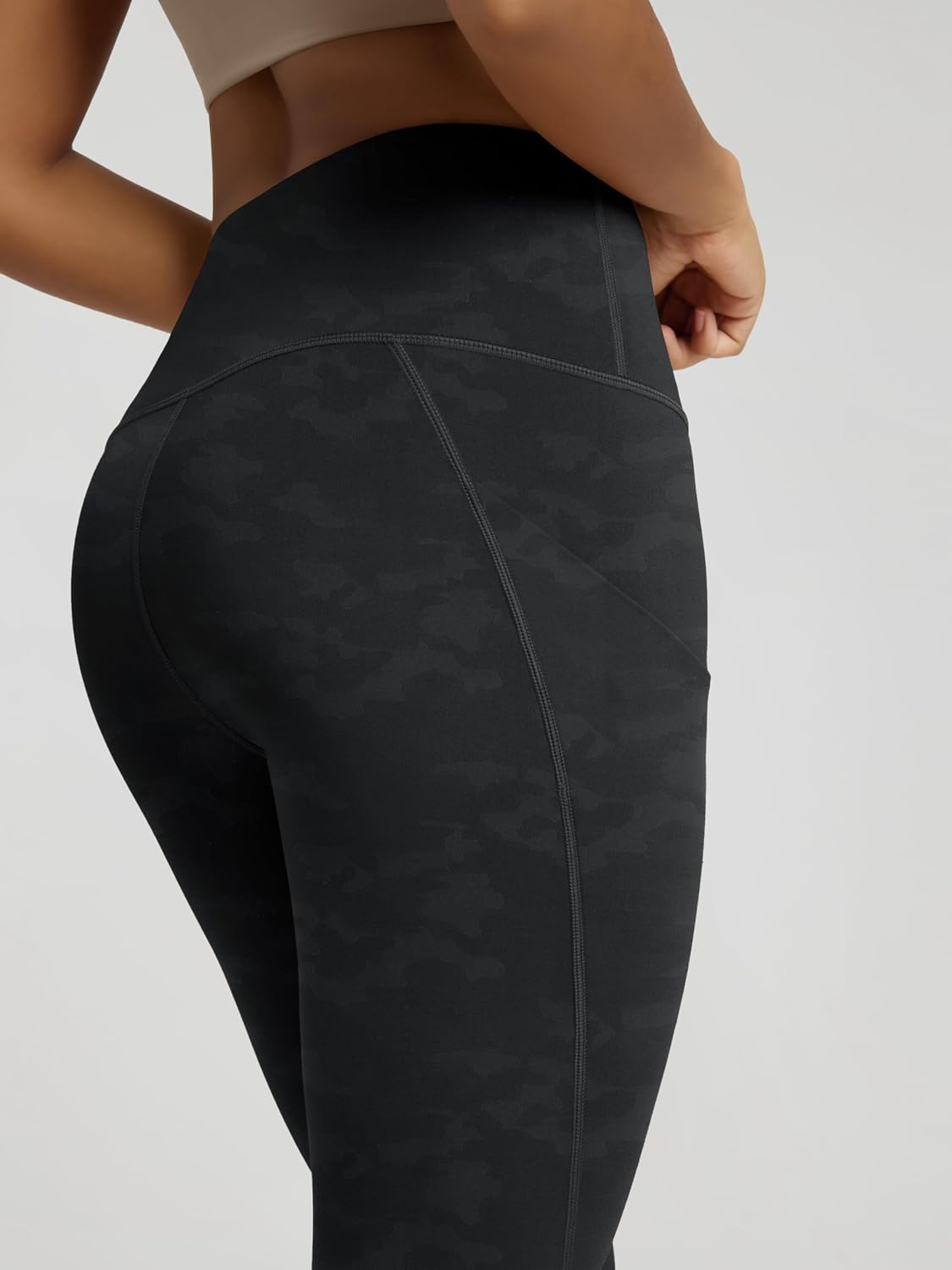 ODODOS Women's High Waisted Yoga Capris with Pockets, Tummy Control Non See Through Workout Athletic Running Capri Leggings thumbnail