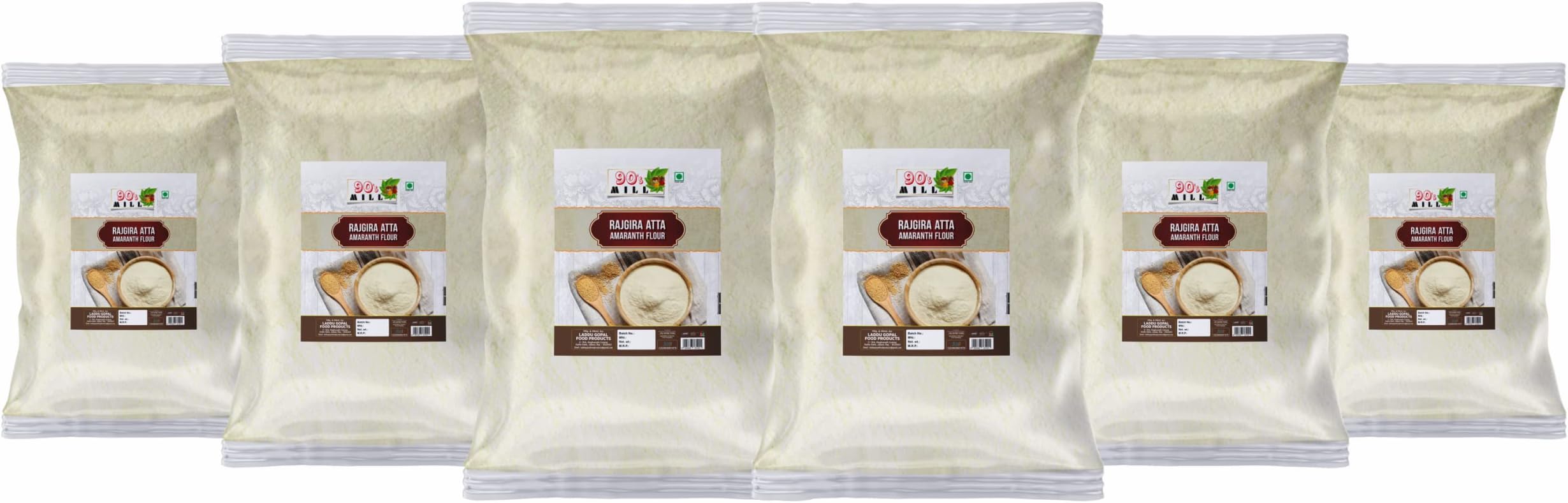 Andhra Amarnath Millet Flour/Rajgira/Ramdana/Chola Atta Kingseed Atta Rich in protein-2880g(480g*6Pkt)