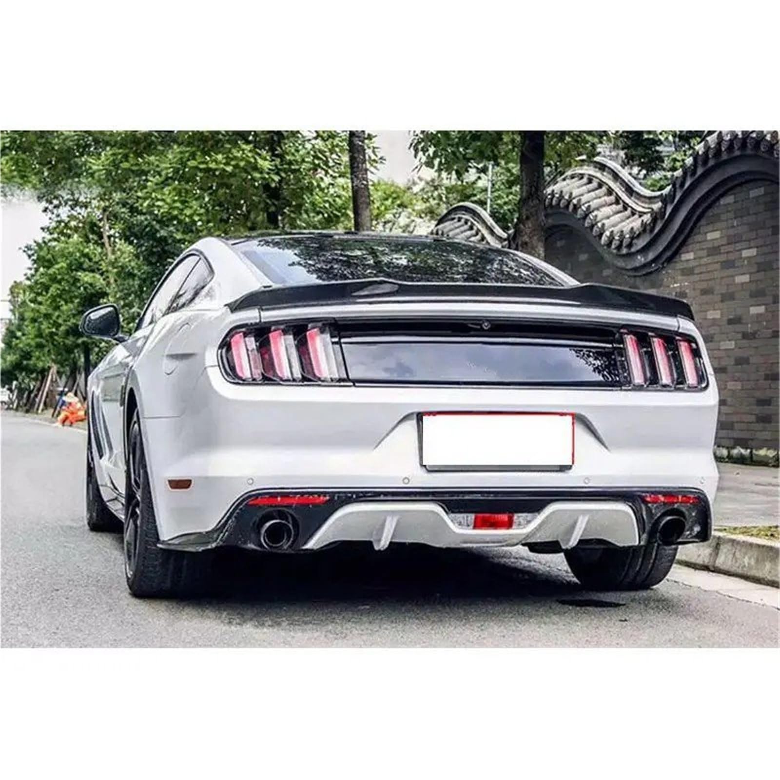 Dla Ford Dla Mustang Coupe 2015-2018 Spoiler Bagażnika Lotka Tylny Skrzydło Na Klapie Akcesoria Dekoracyjne Spojler Tylny Trunk Wing