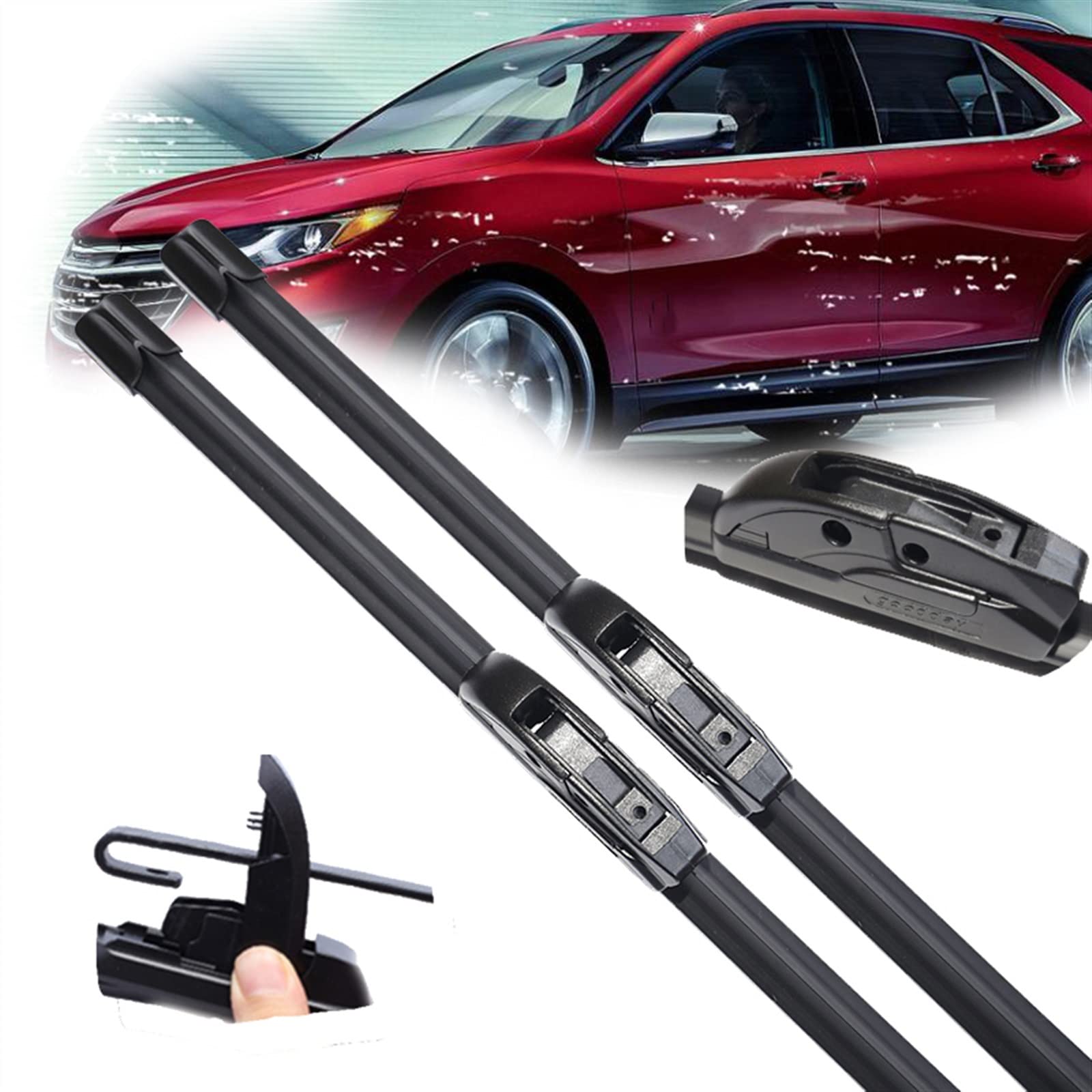 Balais d'essuie-glace de voiture avant pour Chevrolet Equinox MK3 2017-2019