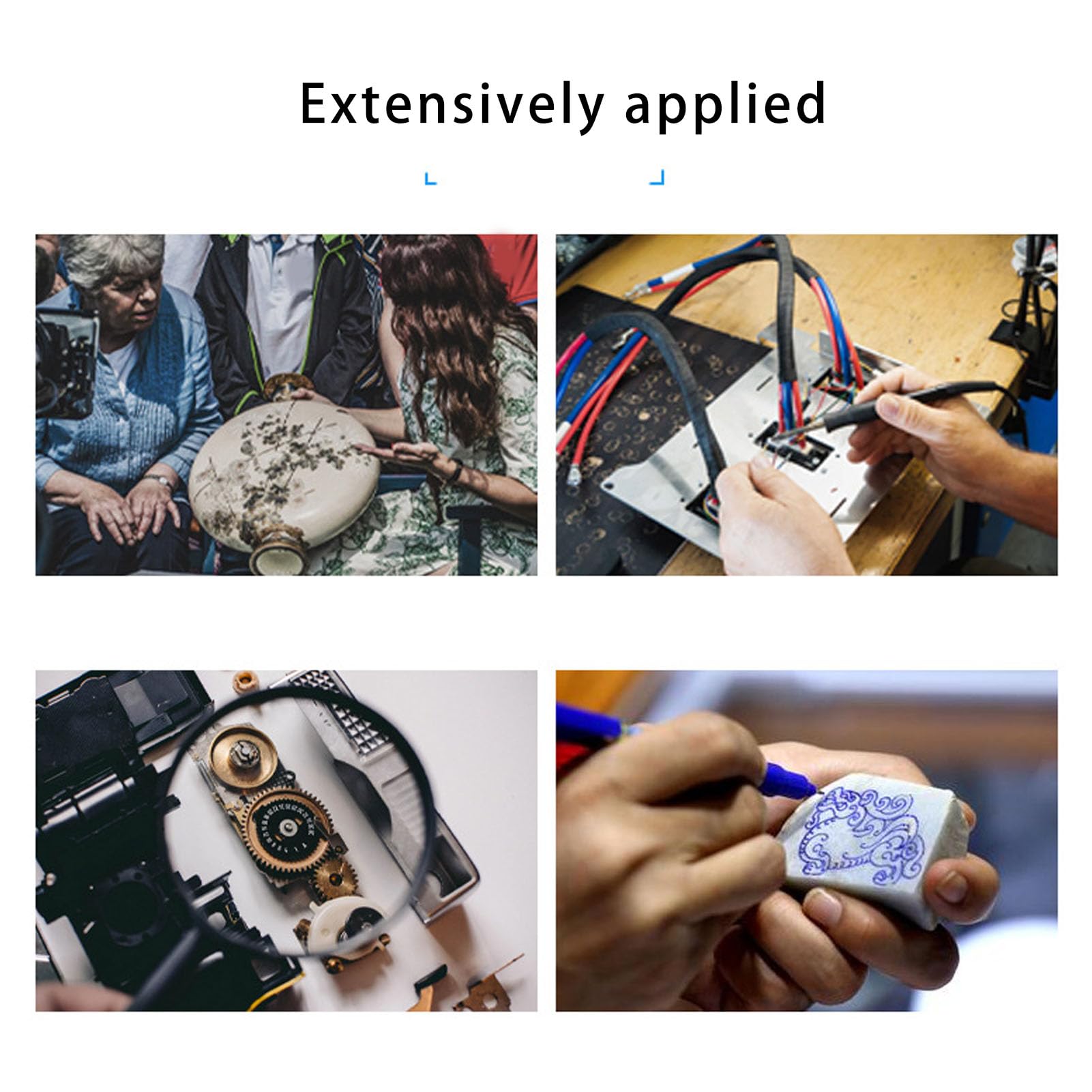 Digitales Mikroskop-Set, Kabelloses USB-Mikroskop mit 8 LED-Leuchten und ABS-Ständer, 1000-fache Vergrößerung, 1080P HD, Tragbar für Window Phone Tablet-Computer Phone