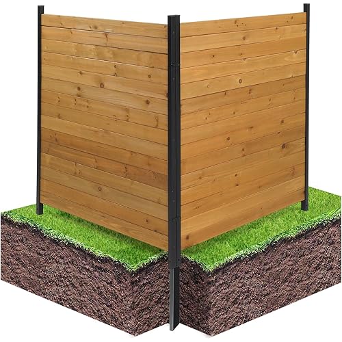 VINGLI Privacy Fence, Air Conditioner Fence 2 Panels, 42 x 39in Privacy Fence Panels for Outside, Outdoor Trash Can Pool Equipment
