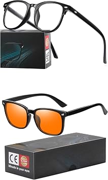 Okany Blue Light Blocking Glasses for Computer, TV, Gaming Improve Sleep by Naturally Producing Melatonin for Women + Men