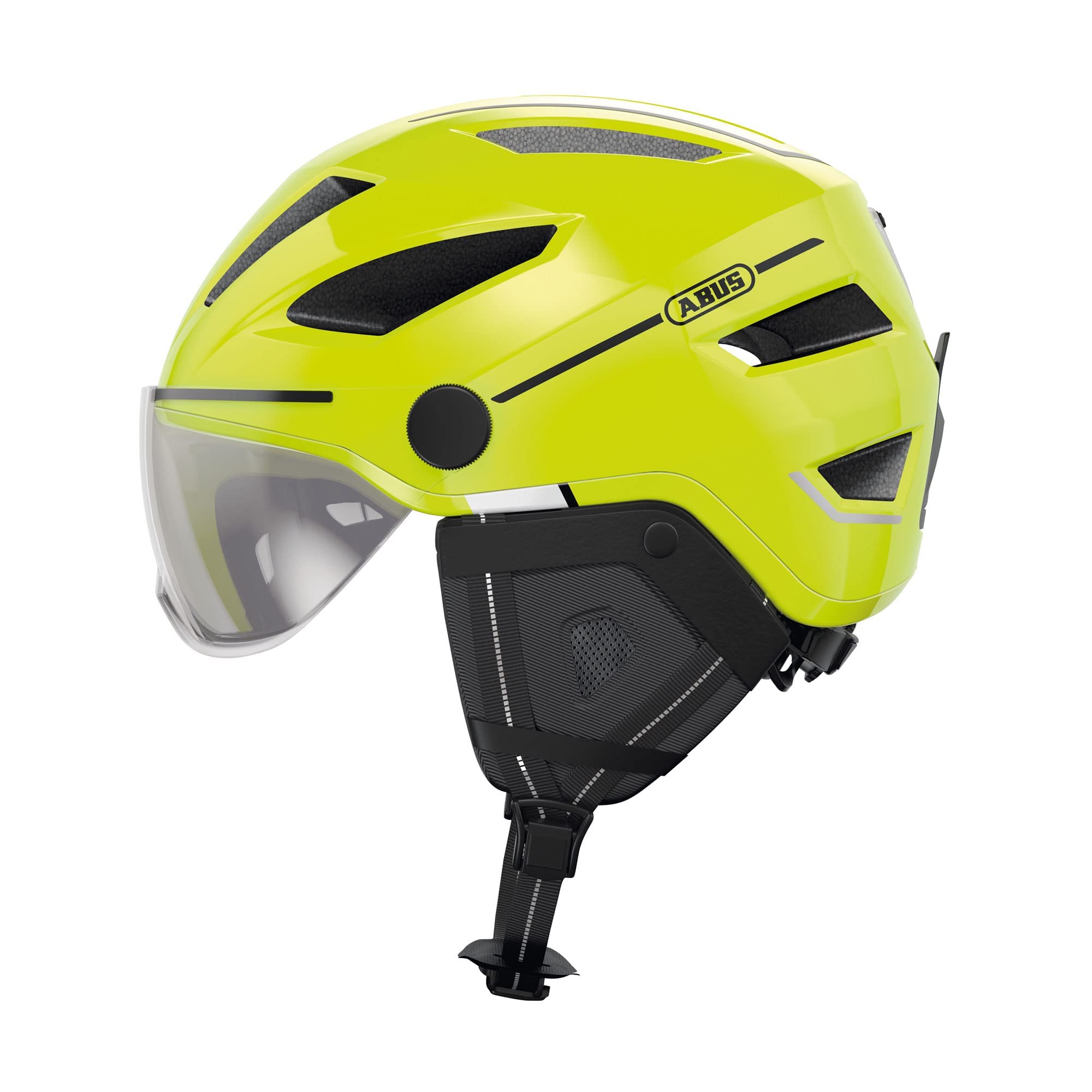 ABUS Stadthelm Pedelec 2.0 ACE - Fahrradhelm mit Rücklicht, Visier, Regenhaube, Ohrenschutz - für Damen und Herren