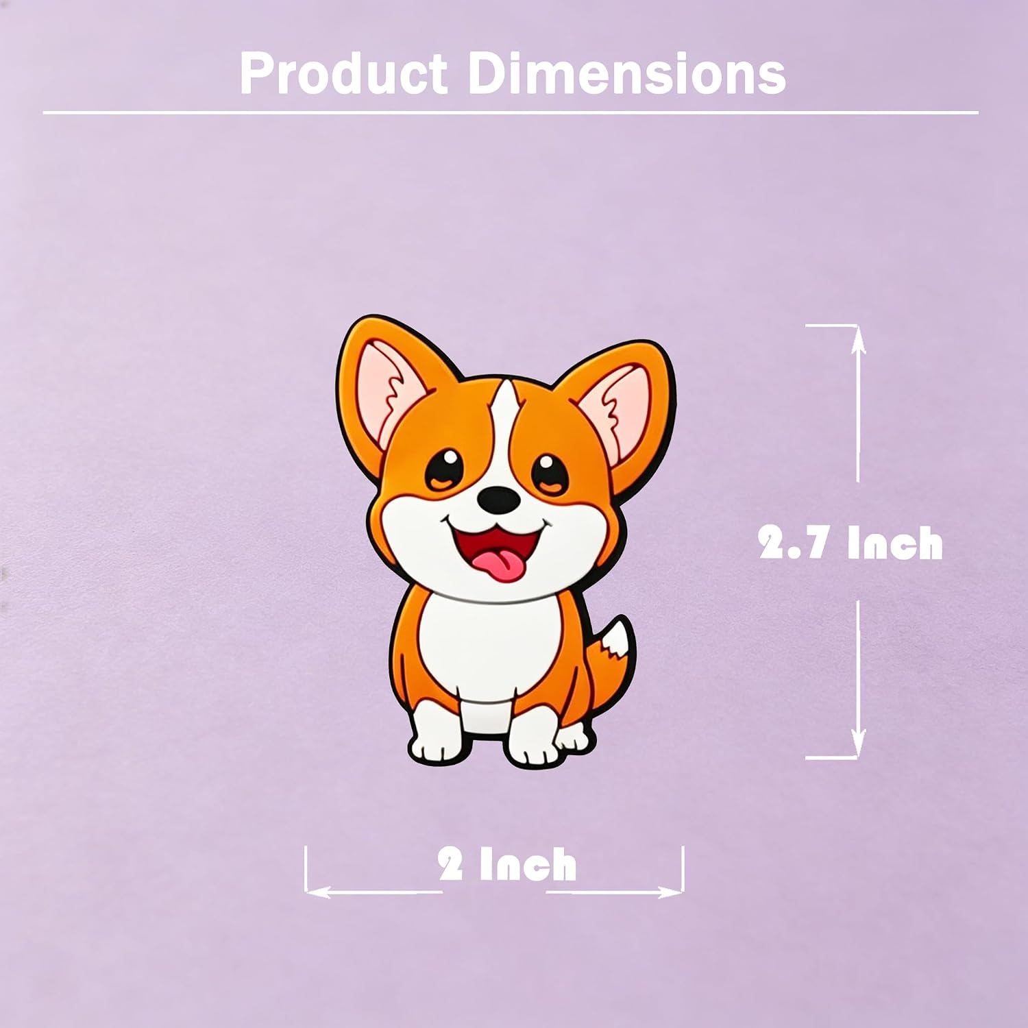 Corgi Charms for Bogg Bag, Cartoon Corgi Bag Accessories Compatible with Simply Southern Beach Bag & Rubber Tote Bag, Waterproof EVA Rubber Bag Accessories for Beach Tote, Summer Bag Decor for Women Girls image 2