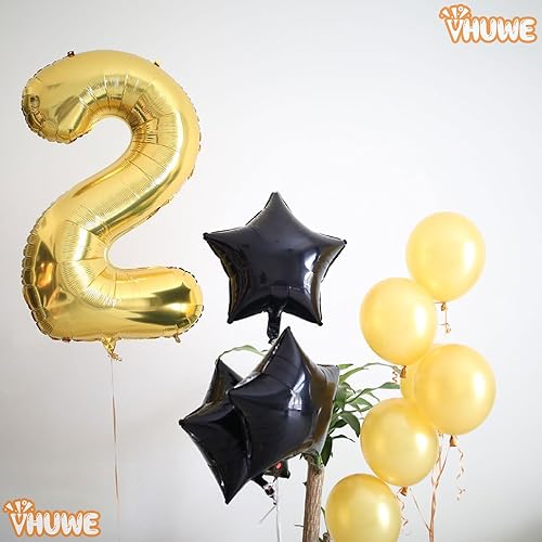 Miniatura 24 de Globos de estrella morados de 18 pulgadas, 10 unidades de globos metálicos de aluminio de helio de Mylar en forma de estrella morada para Globos