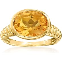 Ross-Simons 4.50 Carat Oval Citrine Ring in 18kt Gold Over Sterling