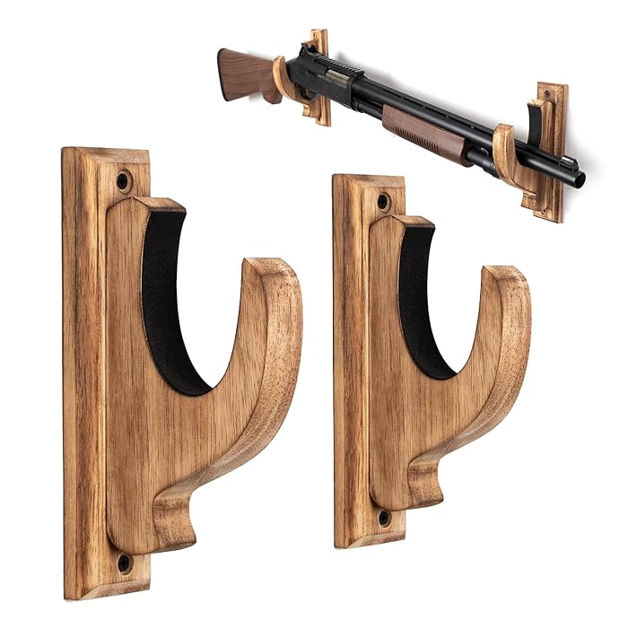 Buy DGWJSU Gun Rack Wall Mount, Solid Wood Gun Racks for Wall Hold Up