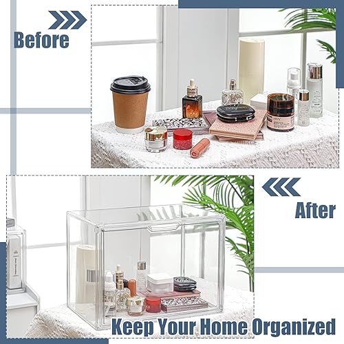 Miniatura 6 de Bucherry Paquete de 8 organizadores transparentes de almacenamiento para bolsas de armario, organizador de monederos, vitrinas de acrílico apilables