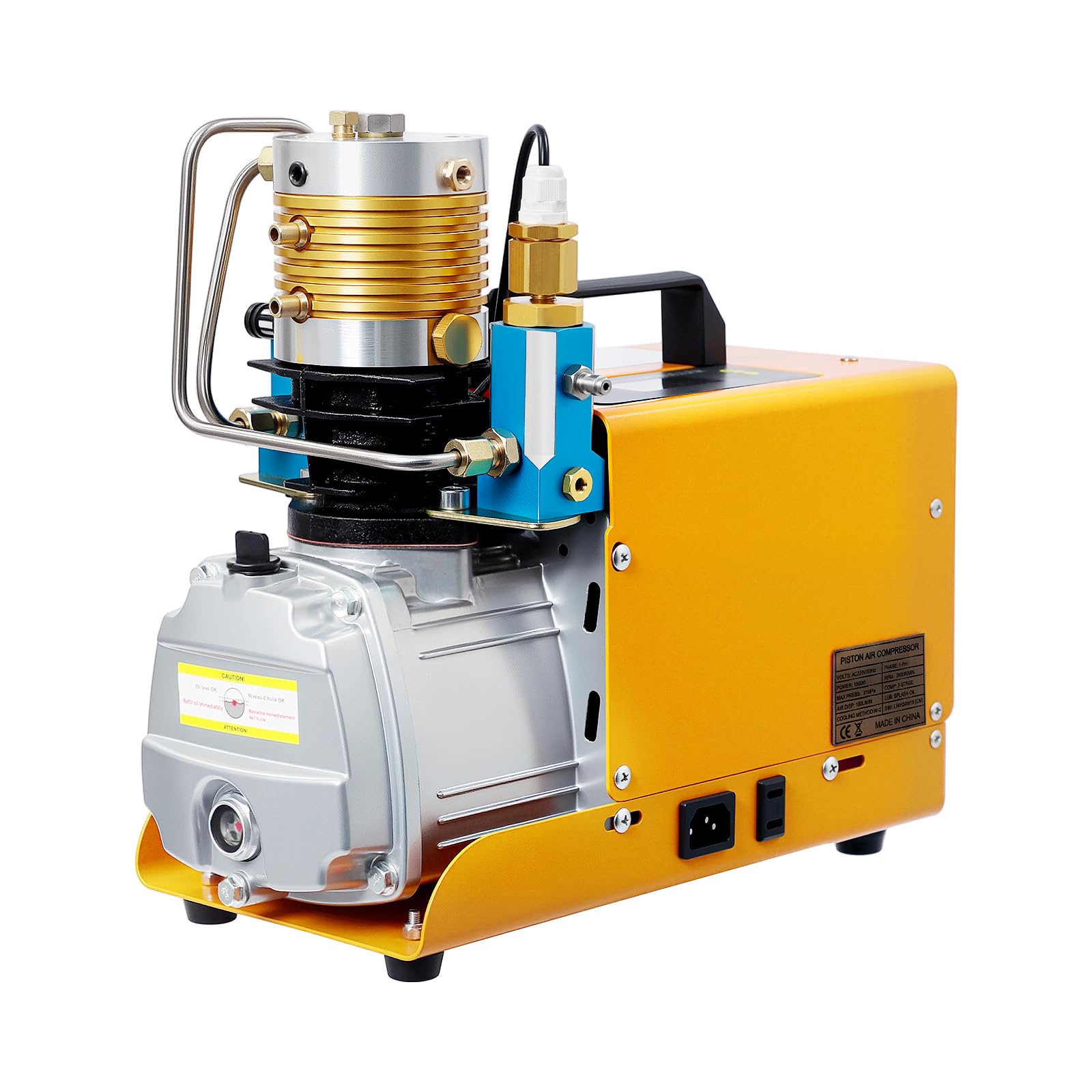 Compresor PCP, 300 bares de alta presión con bomba de motor subacuático y manguera de salida, presión ajustable 0-30 MPA, 2800 rpm, para botellas de buceo, rifles de aire