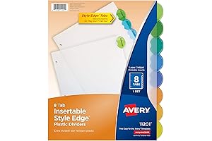 Avery Plastic Tab Dividers for 3 Ring Binders: Vivid Color Options to Classify Your Documents