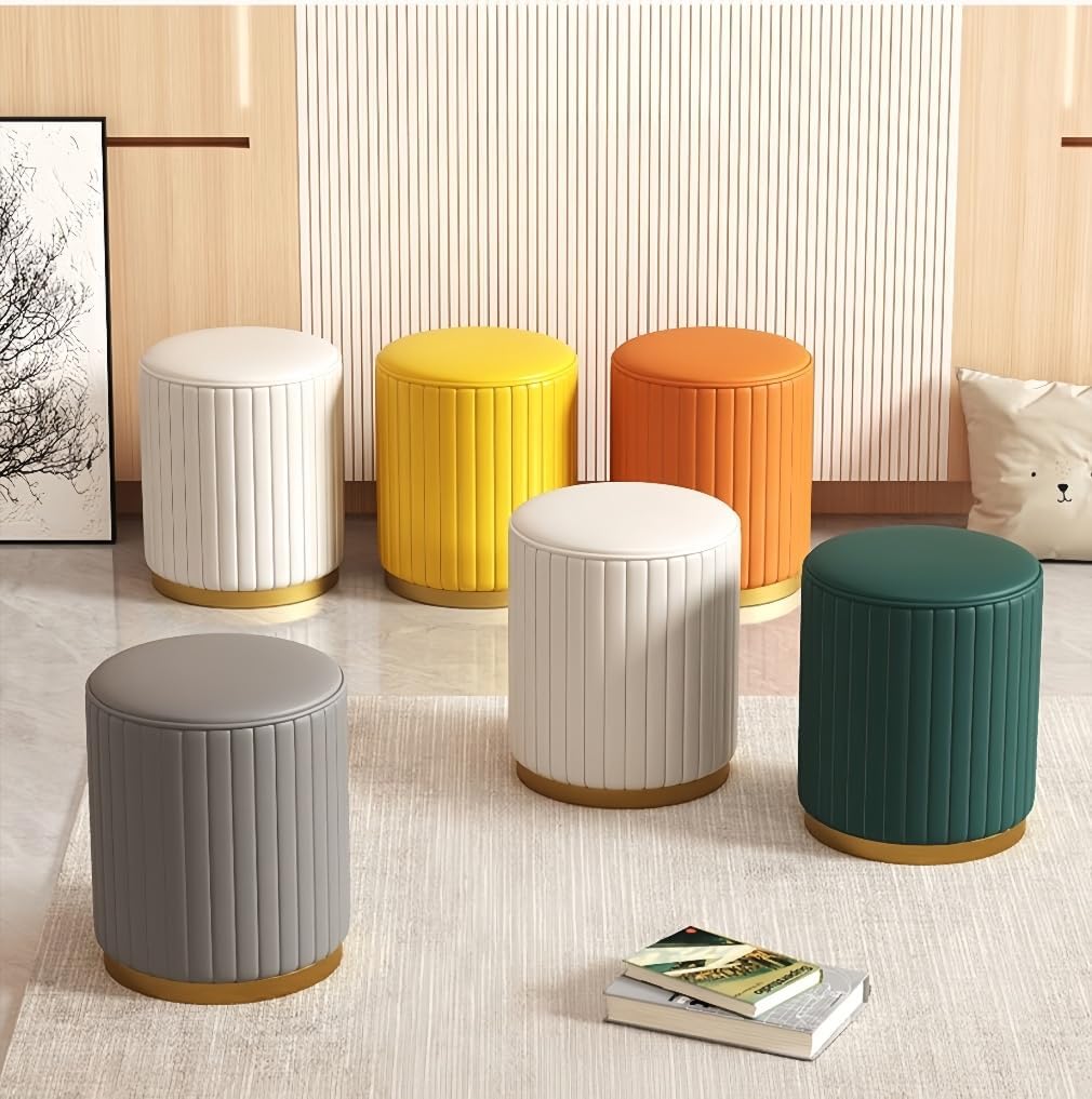 chengshuang ドレッサーチェア 化粧椅子イス ドレッサーチェア収納 おしゃれ かわいい イス鏡台用 丸いドレッシングスツー