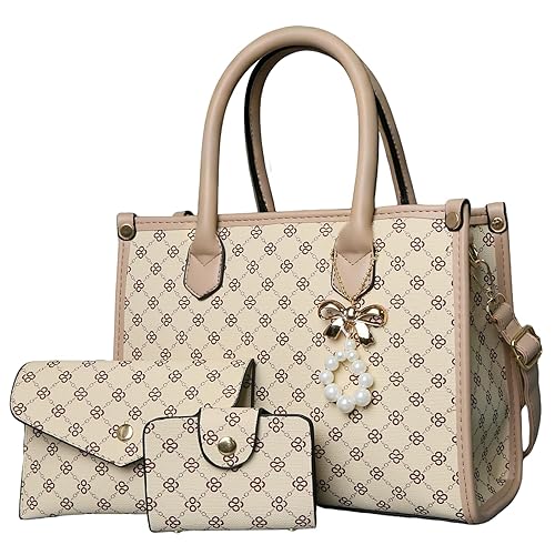 Women's Handbags Fashion, 3PCS Top Handle Bags for Women, Handbags