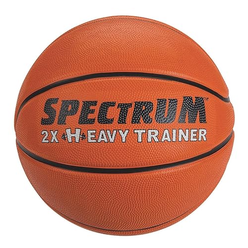 SS Worldwide Spectrum 2X - Baloncesto de goma de entrenamiento pesado de tamaño oficial Pesa 2 veces el peso del baloncesto estándar para construir SS Worldwide Spectrum 2X - Baloncesto de goma de entrenamiento pesado de tamaño oficial Pesa 2 veces el peso del baloncesto estándar para construir