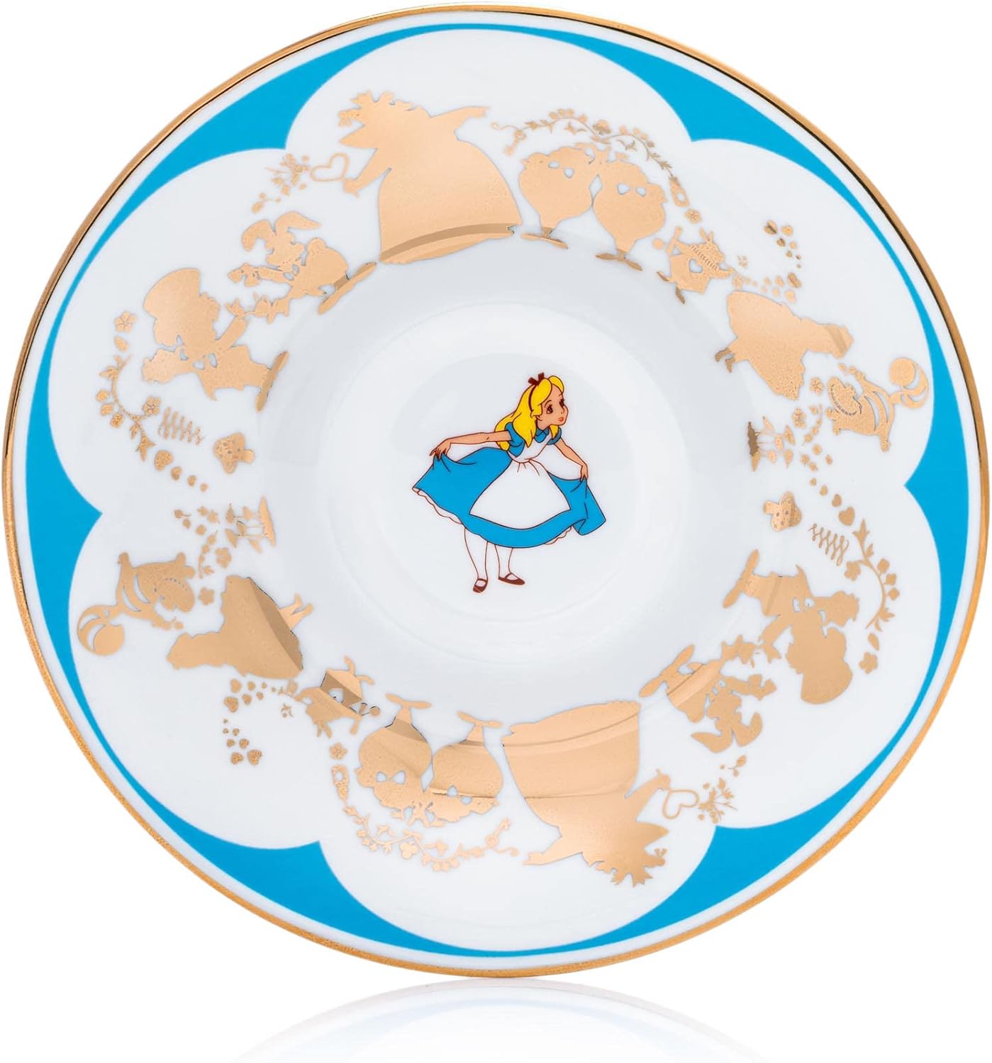 Disney Alice in Wonderland Cup and Saucer, Fine Bone China, 7.5 × 15 × 15 cm, Multicolor
