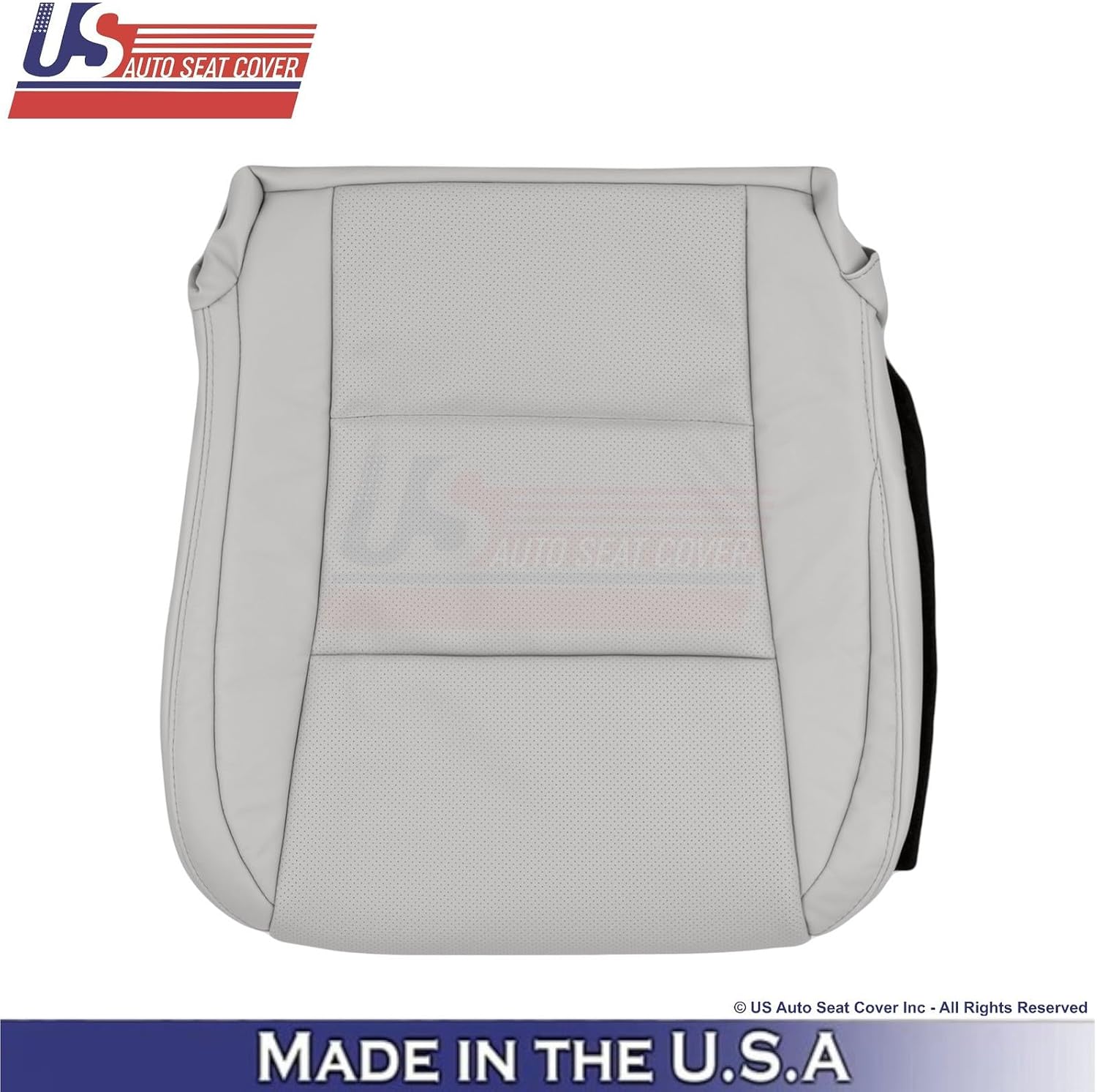 US Auto Seat Cover 2013-2018 fits Lexus ES350 ES300H Genuine Leather Front Seat Covers Light Gray (Placement on Vehicle:Driver and Passenger Top and Bottom;)
