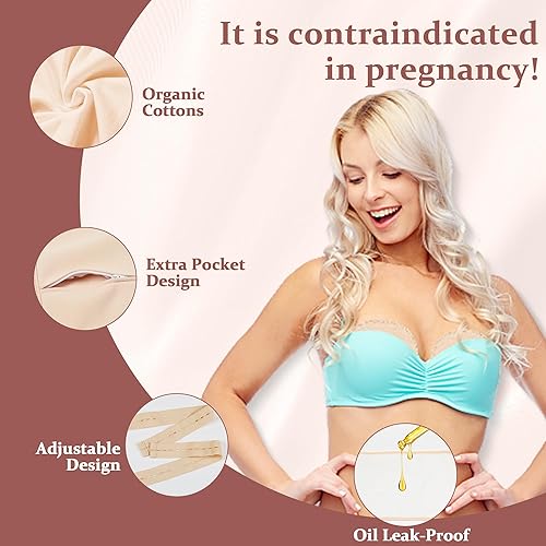 Miniatura 4 de Paquete de aceite de ricino orgánico, paquete de 5 piezas de aceite de ricino reutilizable con correas elásticas ajustables para el hombro,