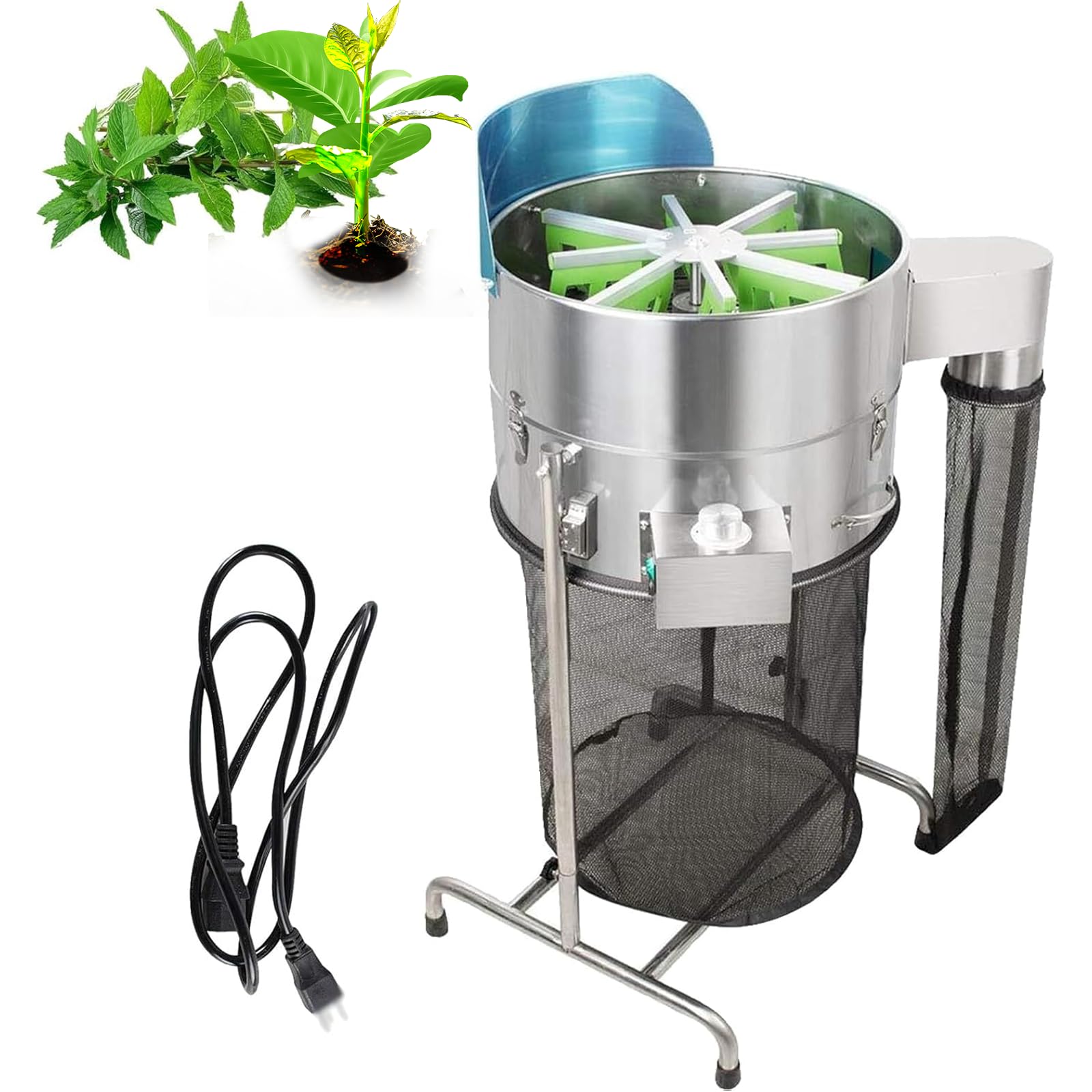 Decespugliatore elettrico con velocità regolabile e lame in acciaio inox per un efficace taglio a umido