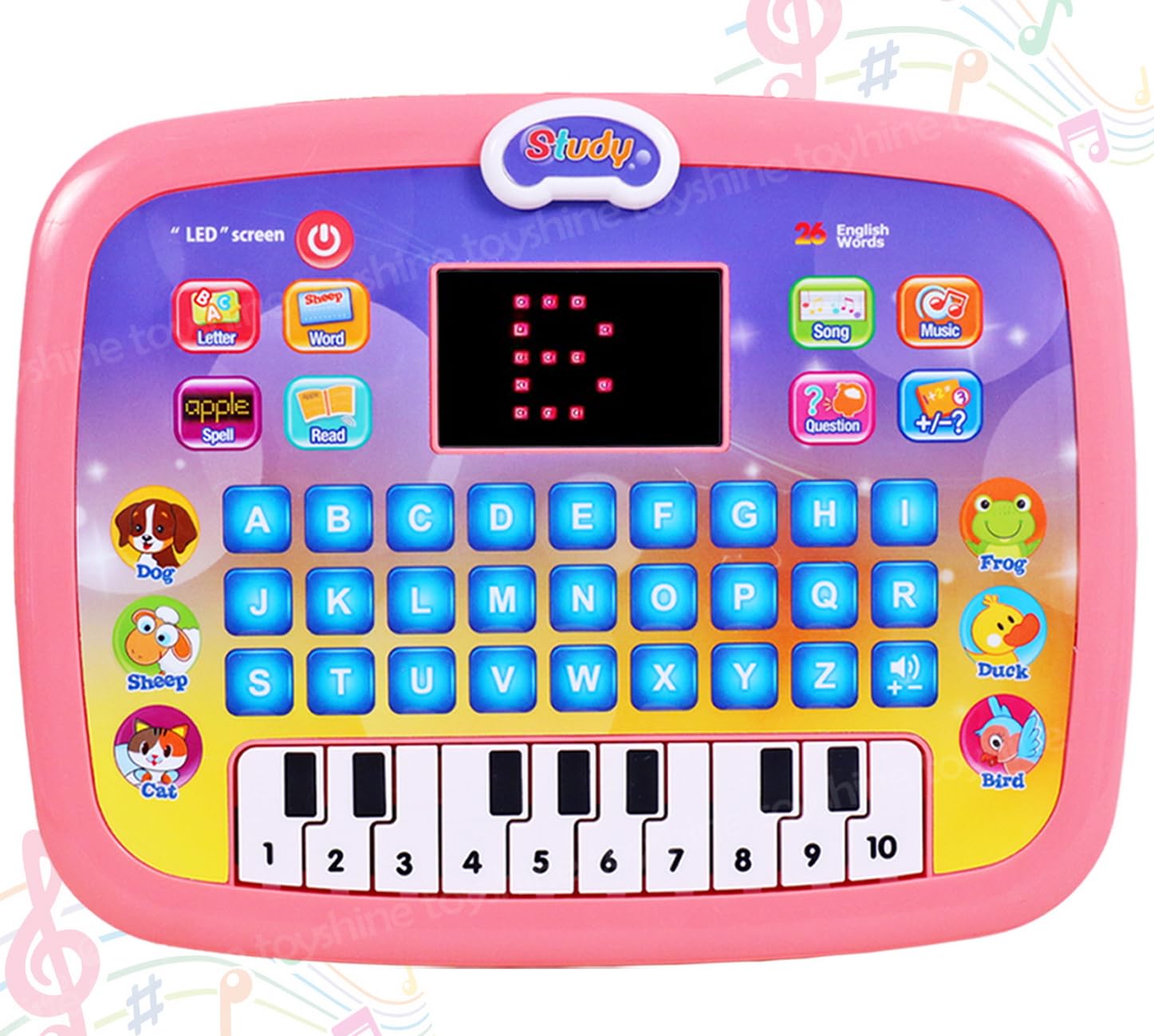Toyshine Kids Computer Tablet Toy Baby Children Early Educational Learning Machine Toys Electronic Children Study Game for 3+ Year Olds Girls Boys Gift Birthday Presents (B0CM9HQL8N) Amazon Price History, Amazon Price Tracker
