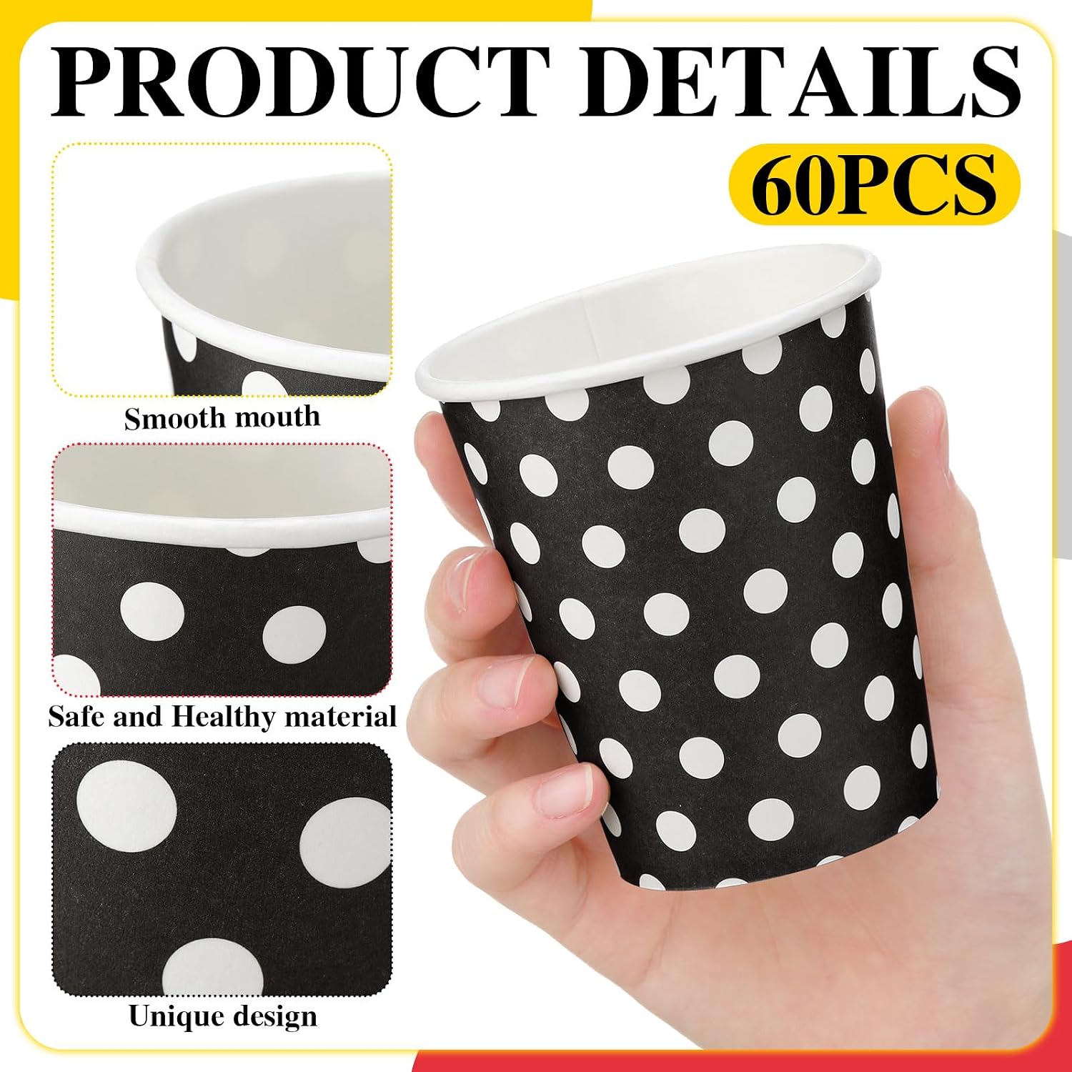 Qinyoung 60 Pcs Cartoon Mouse Party Supplies 9 oz Mouse Cups Disposable