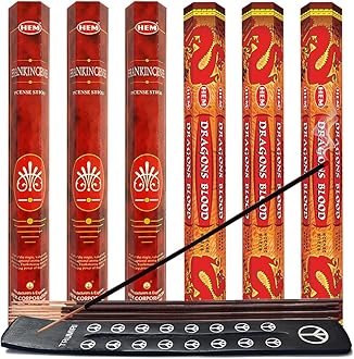 Frankincense & Dragons Blood Incense Sticks & Holder Bundle Variety Pack From Hem Trumiri Insense Inscents Insencents Insence